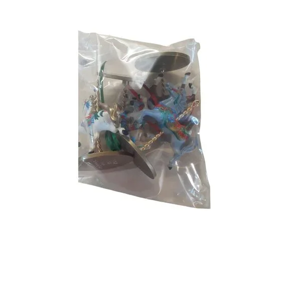 4 Hallmark Christmas Carousel Horse Lot Ornaments Snow, Holly, Star, Ginger 1989 - Picture 11 of 11